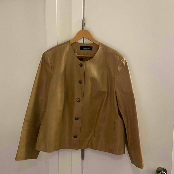 Jones New York Woman Leather Jacket size Large - Picture 1 of 15